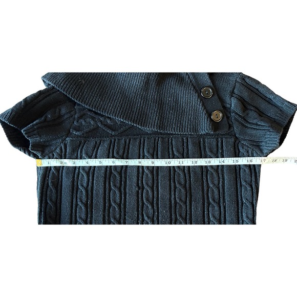 BCX Black Short Sleeve Sweater Dress Womens Size L - Picture 9 of 11